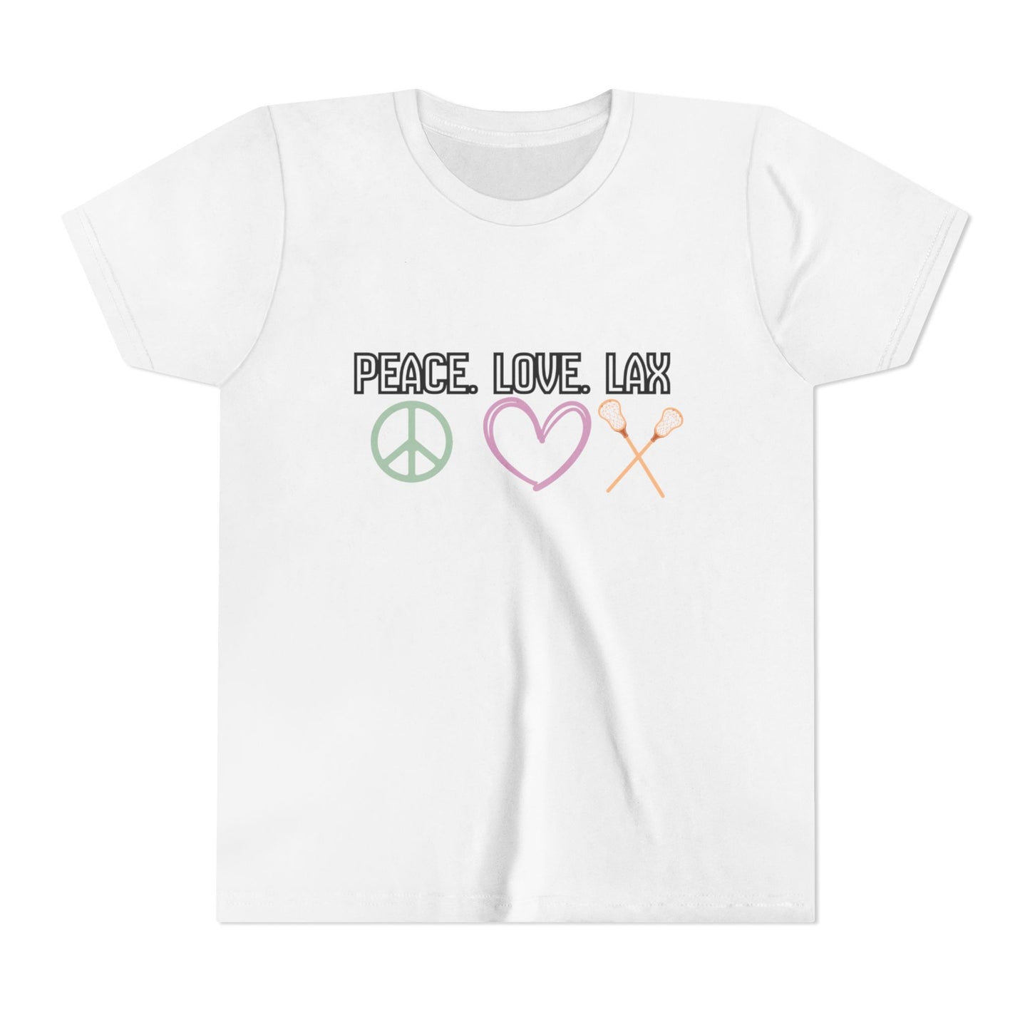 Peace Love LAX Youth Short Sleeve Tee — Peace Love Lax Shirt