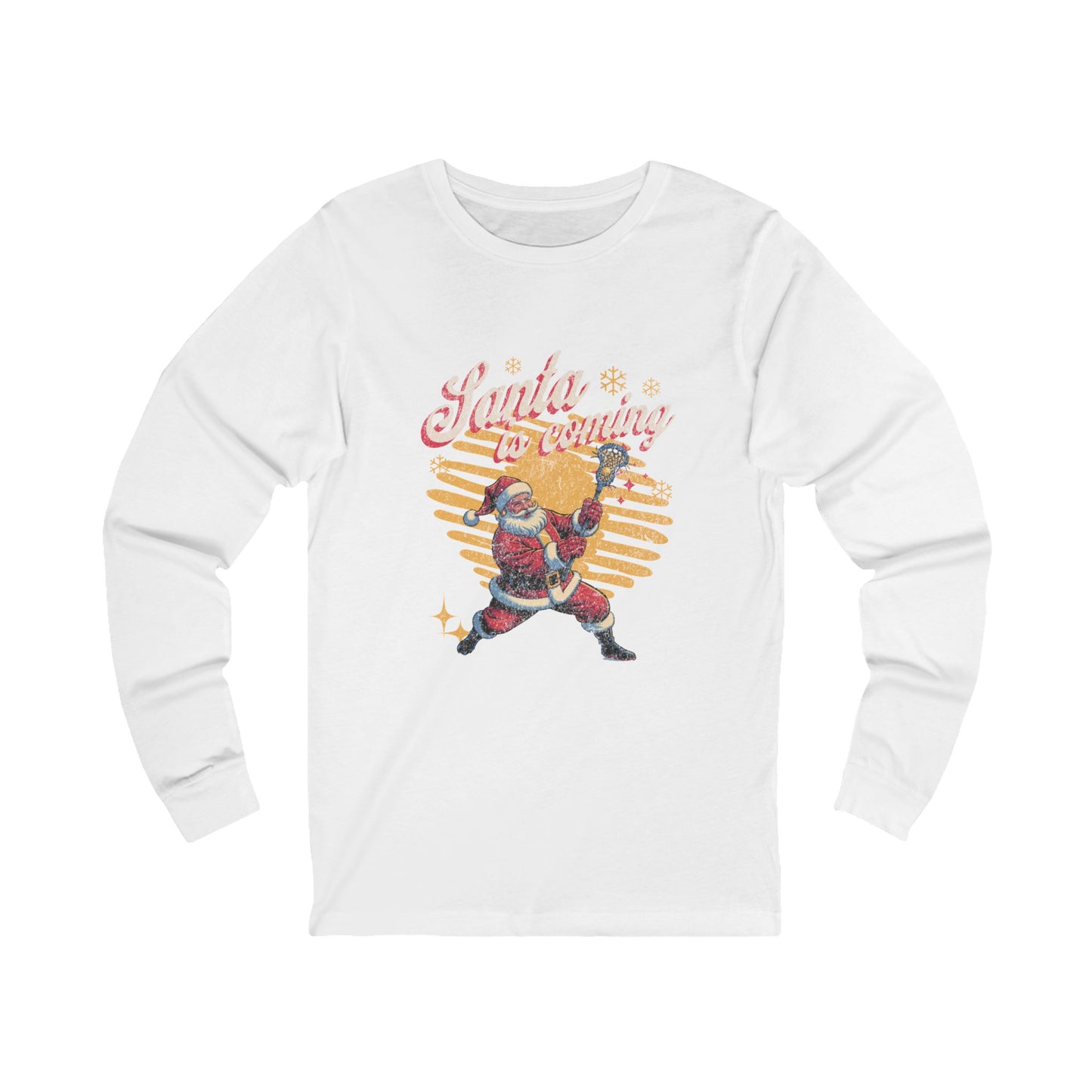Retro Santa Laxing Long Sleeve Tee