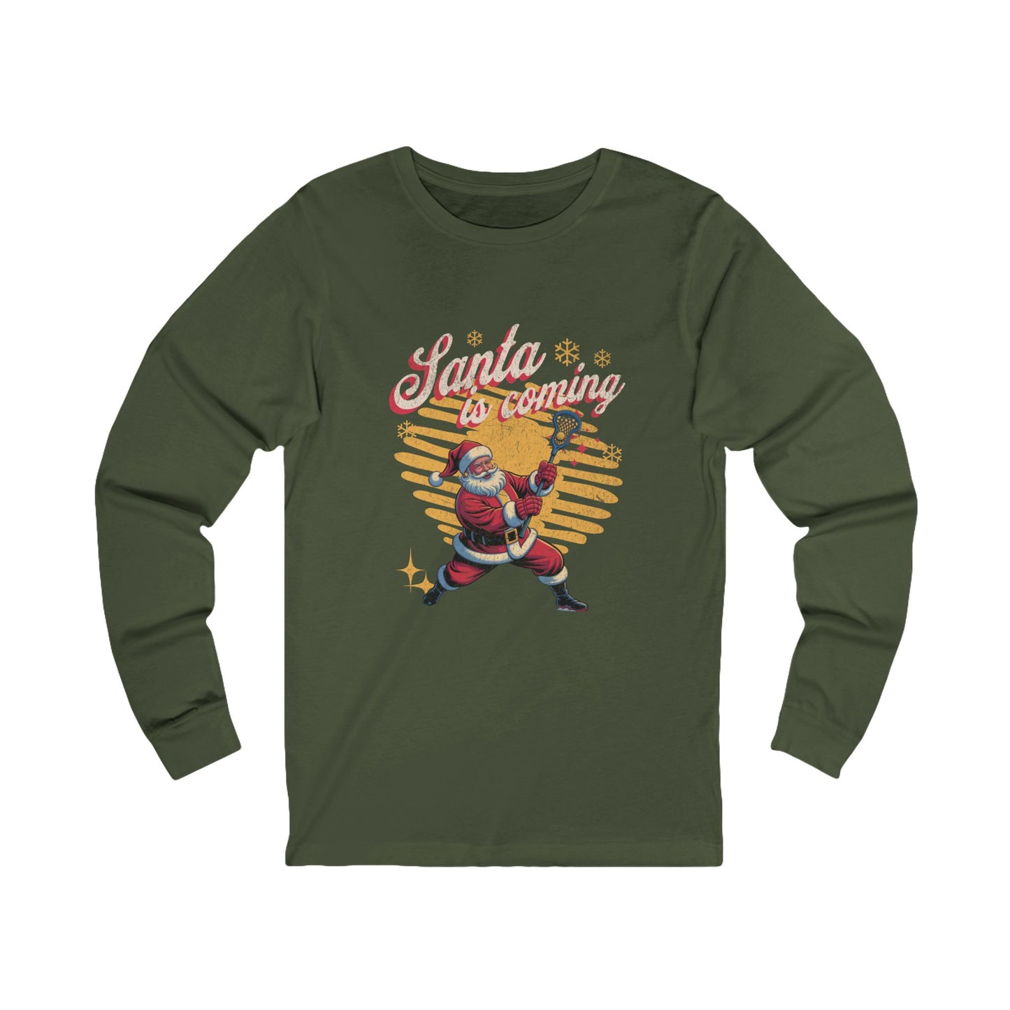 Retro Santa Laxing Long Sleeve Tee