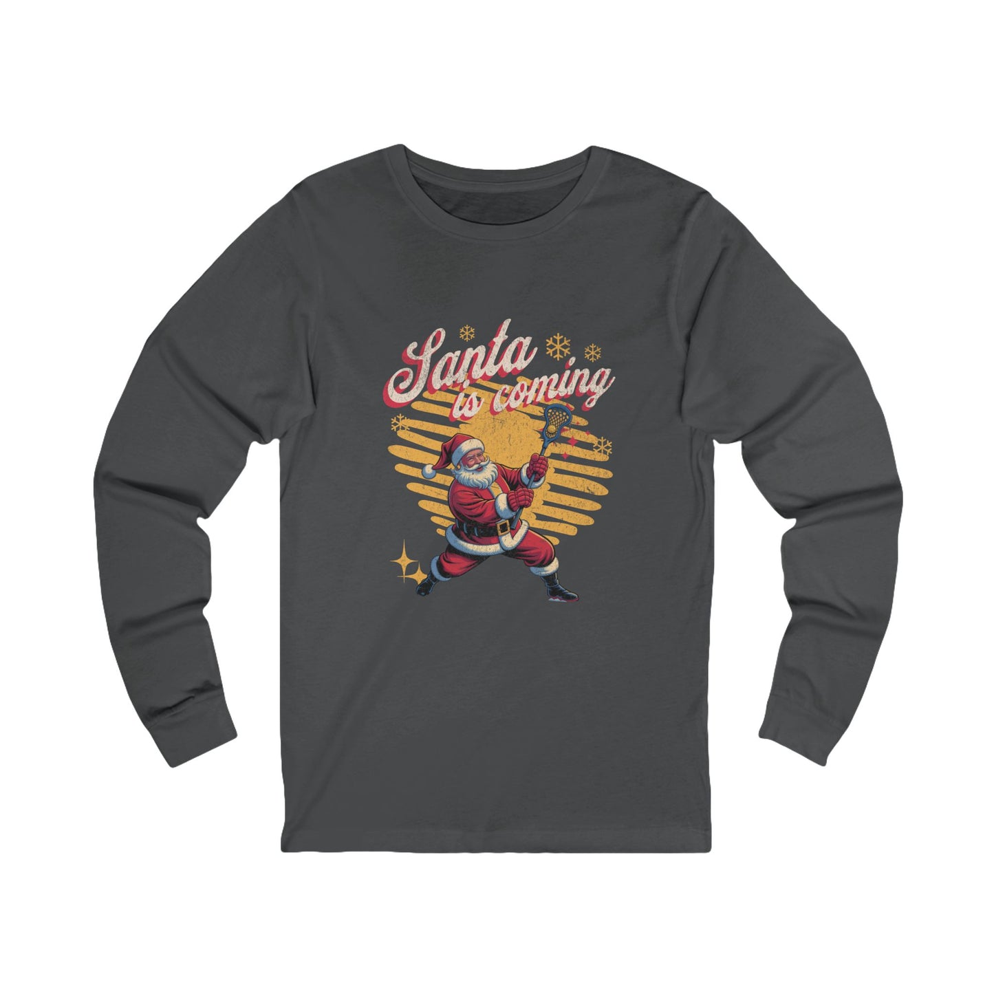 Retro Santa Laxing Long Sleeve Tee